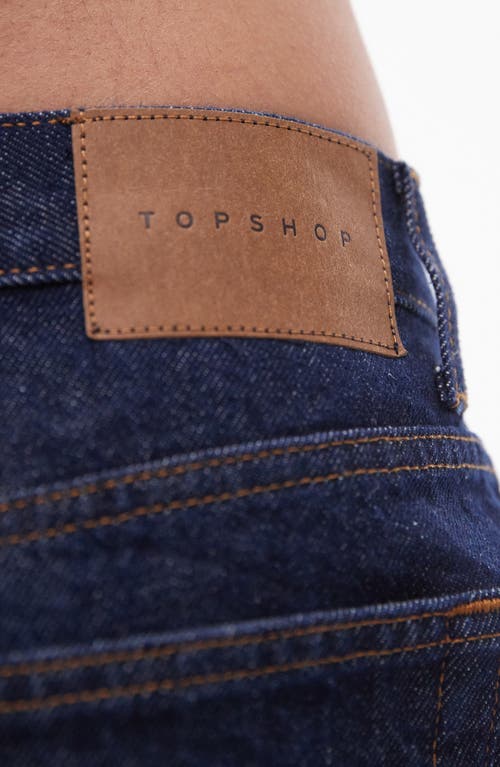 TOPSHOP TOPSHOP EDITOR RELAXED MID THIGH DENIM SHORTS 