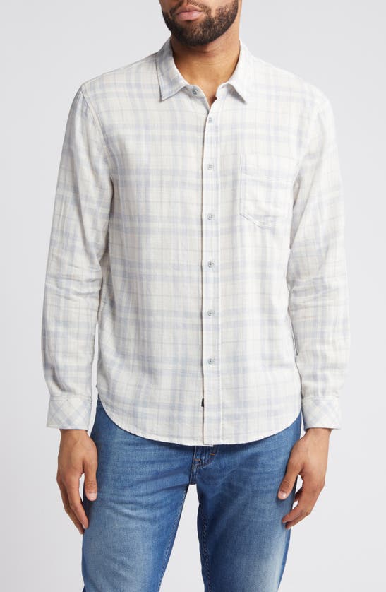 Shop Rails Wyatt Plaid Cotton Button-up Shirt In Slate Petal