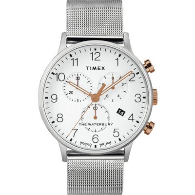 Timex Waterbury Chronograph Mesh Strap Watch, 40Mm