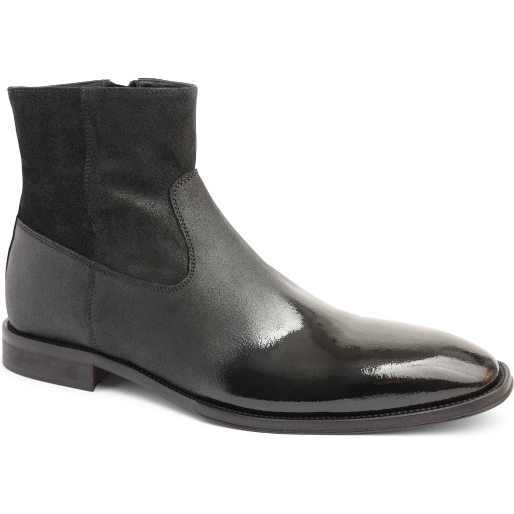 Shop Bruno Magli Armando Boot In Black Suede/patent