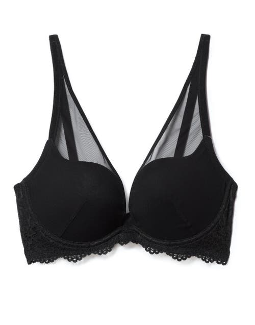 Adore Me Joslyn Push Up Plunge Bra In Black