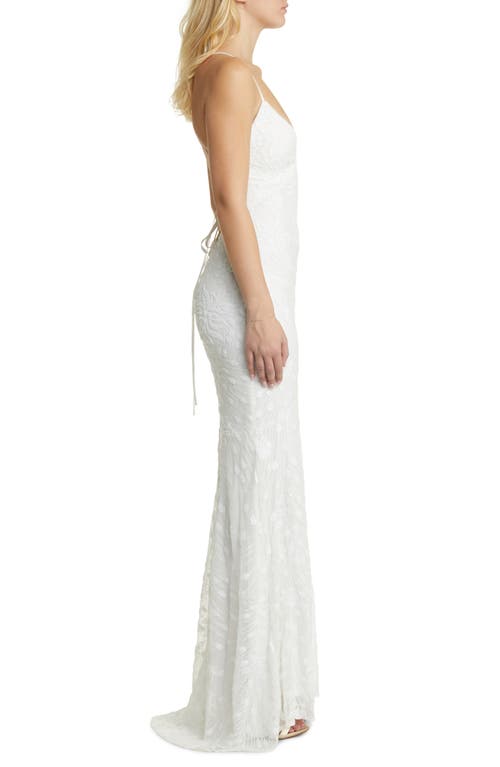 Shop Lulus Photo Finish Sequin High-low Maxi Dress In White/shiny White