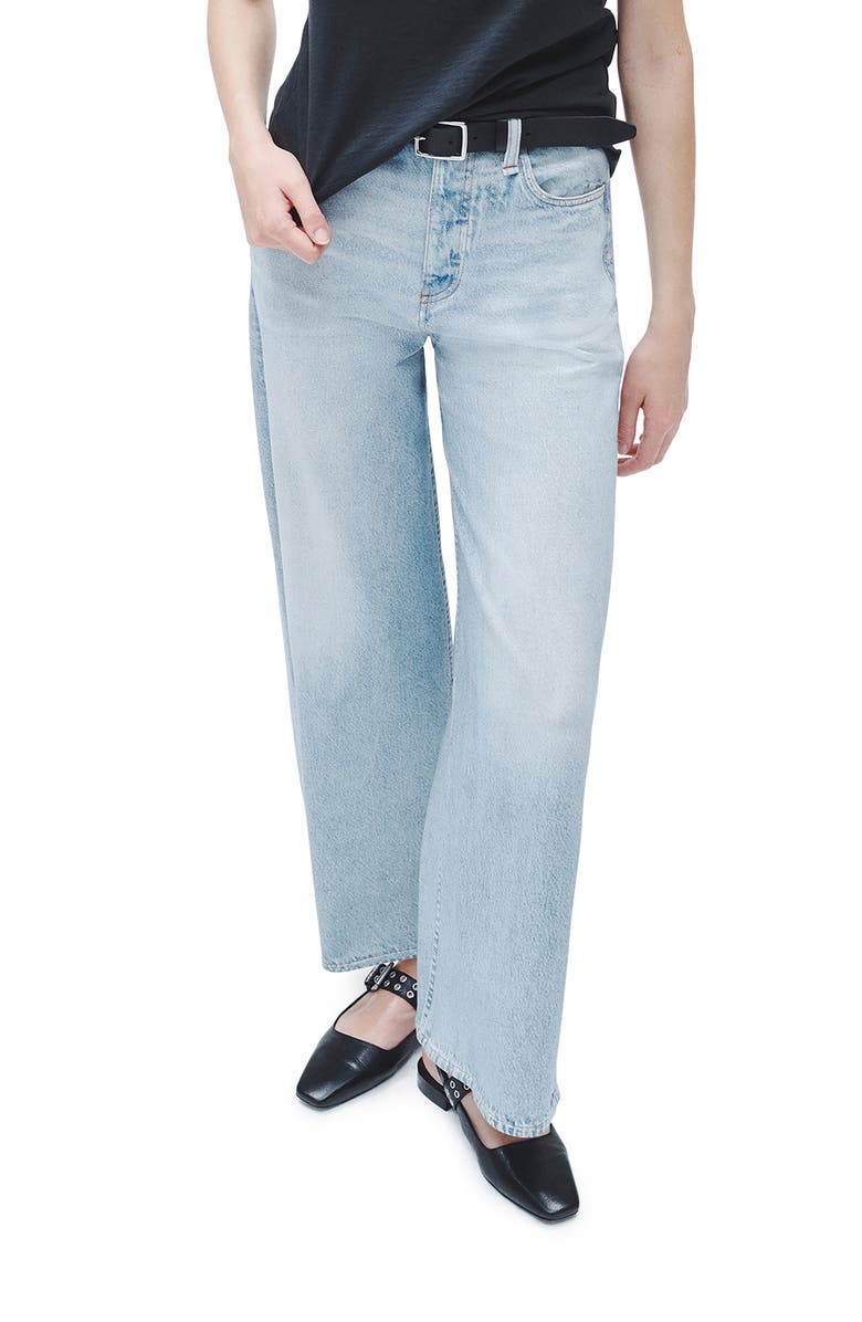 rag & bone Miramar Sofie Trompe L'Oeil Printed Denim High Waist Wide ...