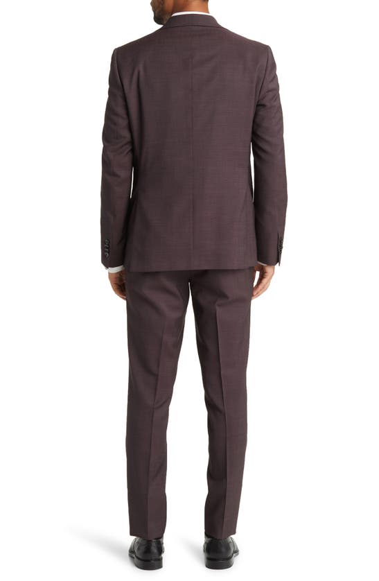 Shop Ted Baker London Roger Extra Slim Fit Solid Wool Suit In Burgundy