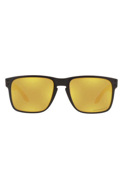 Oakley Holbrook XL 59mm Polarized Sunglasses in Matte Black/Prizm 24K at Nordstrom