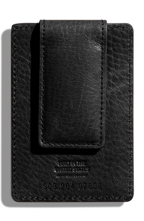 Money Clip Card Case in Black