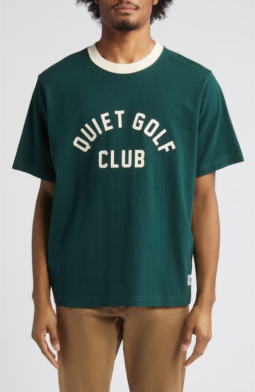 Club Cotton Graphic Ringer T-Shirt in Forest