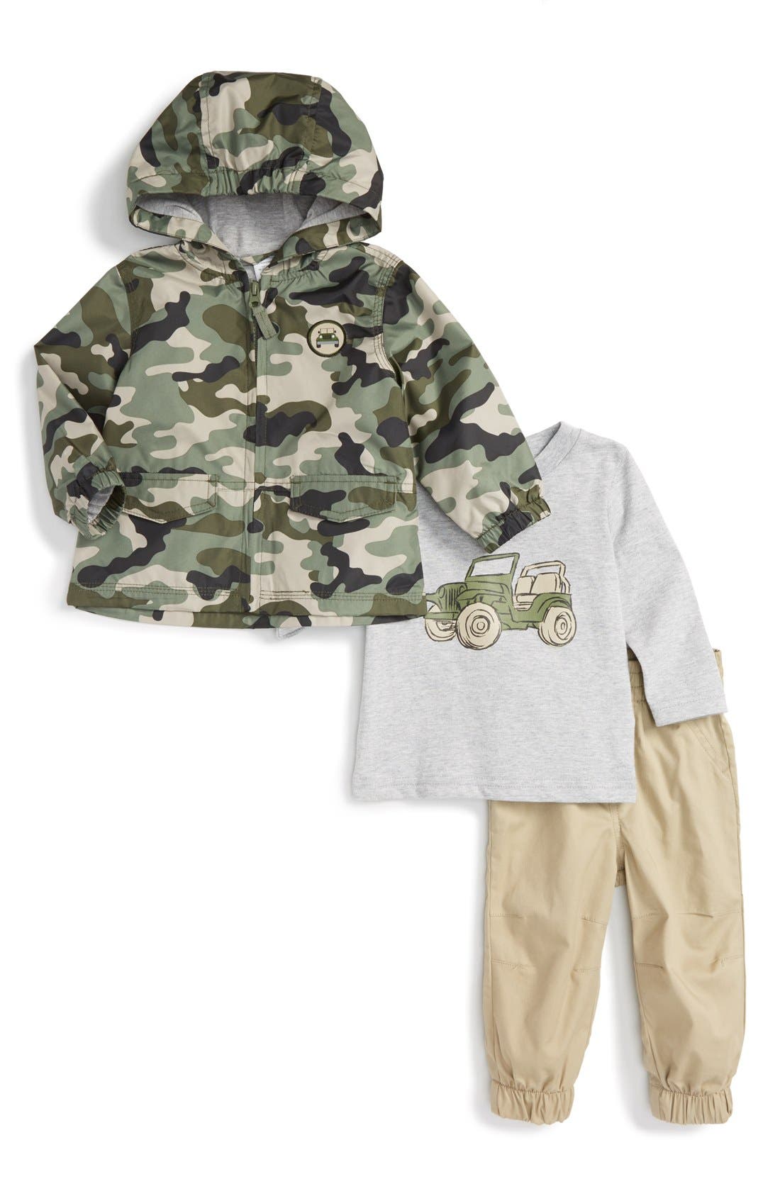 Little Me Boys Toddler Jacket Pants /& Shirt Set