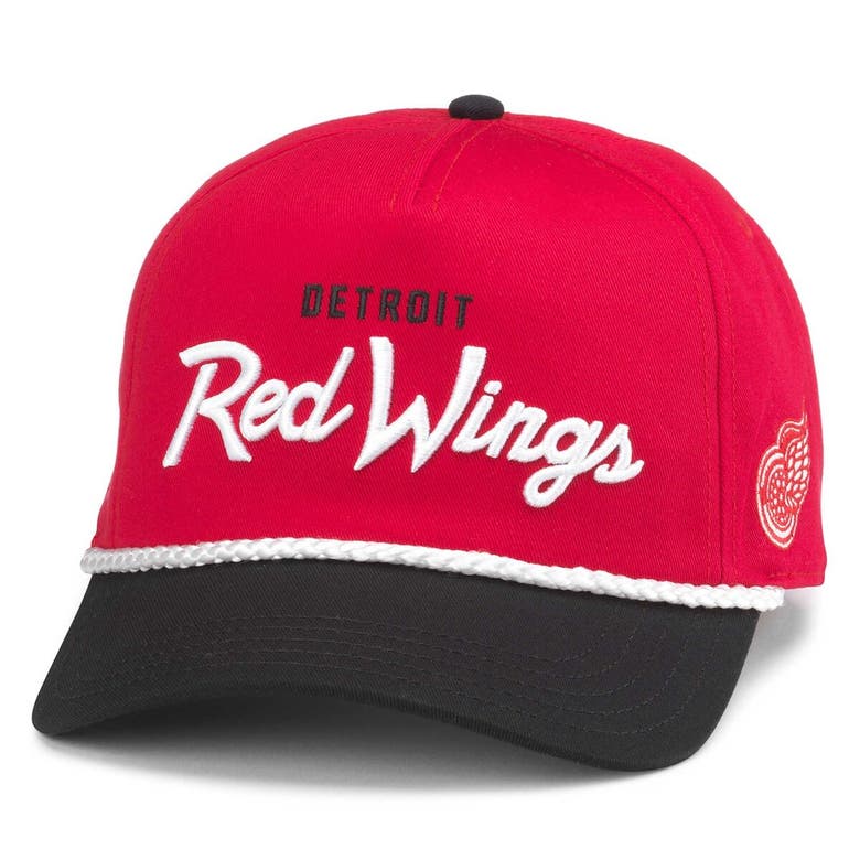 Shop American Needle Red/black Detroit Red Wings Roscoe Washed Twill Adjustable Hat