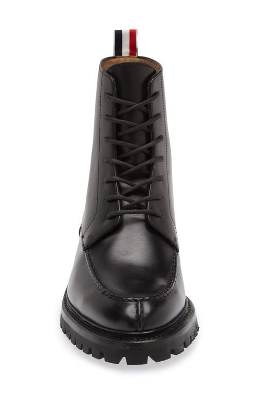 Shop Thom Browne Commando Combat Boot In Black