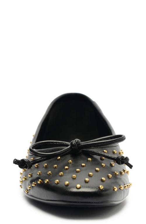 Shop Schutz Arissa Square Toe Ballet Flat In Black W Studs