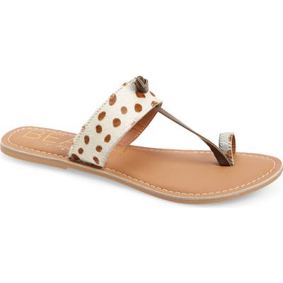 Coconuts By Matisse Offshore Genuine Calf Hair Flip Flop, Brown