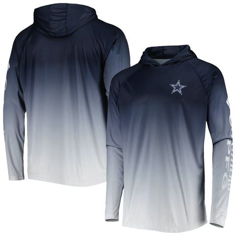 Lids Dallas Cowboys Columbia Flare Gun Omni-Wick Button-Up Long Sleeve Shirt  - Navy/White