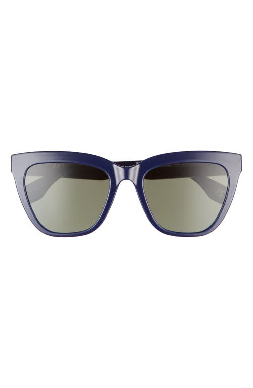 Le Specs Enthusiplastic 56mm Cat Eye Sunglasses in Midnight Navy