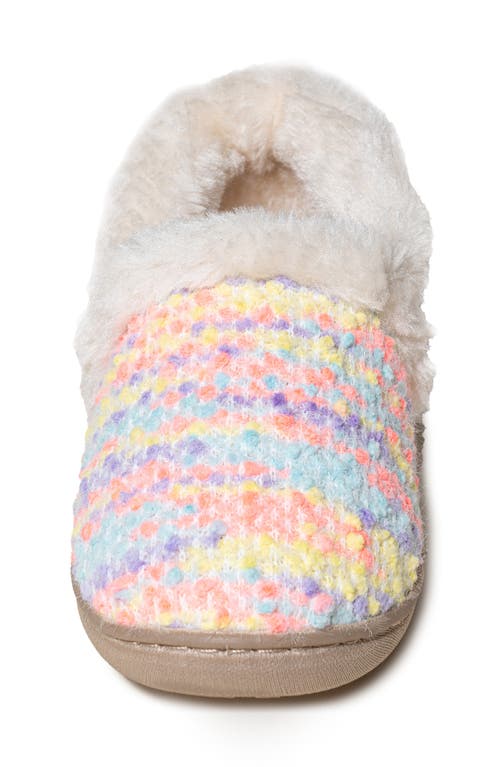 Minnetonka Kids' Daina Faux Fur Lined Slipper In Pink Multi