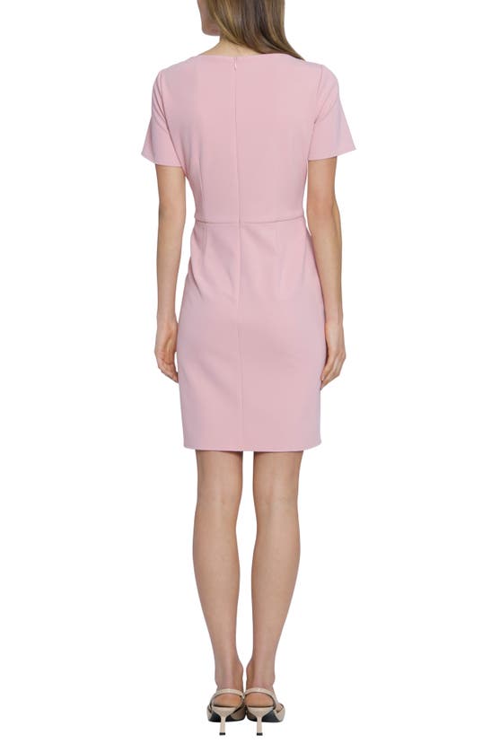 Shop Donna Morgan For Maggy Side Twist Sheath Dress In Shell Pink