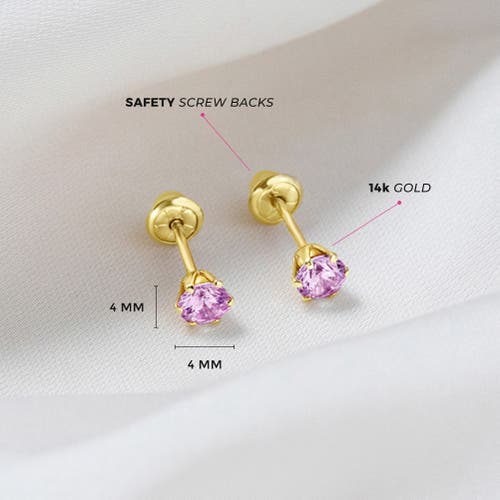 In Season Jewelry 14k Classic Prong Solitaire Earrings In October