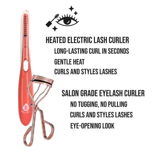 Pursonic Salon Grade Eyelash Curler & Heated Eyelash Curler With Comb Bundle In Multicolor