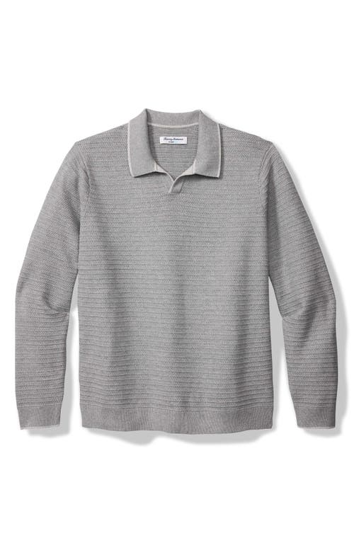 Shop Tommy Bahama Coolside Harbor Polo Sweater In Grey Heather