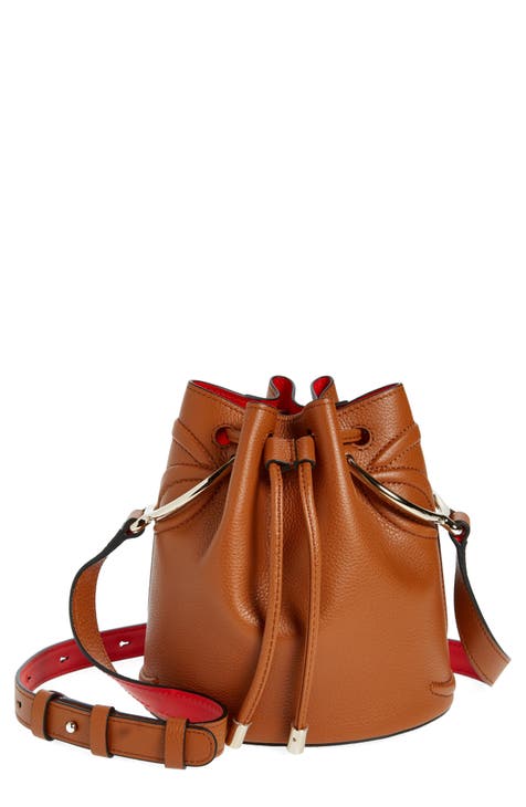 By My Side Grained Calfskin Leather Bucket Bag