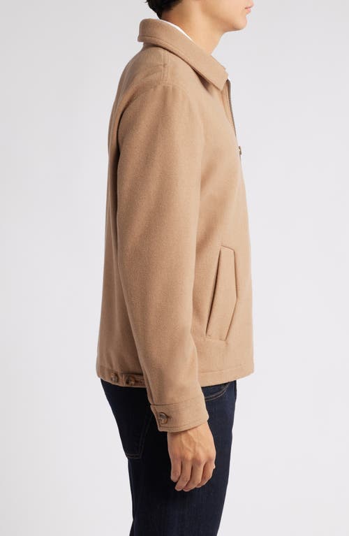 Shop Nordstrom Bouclé Zip Jacket In Tan Burro