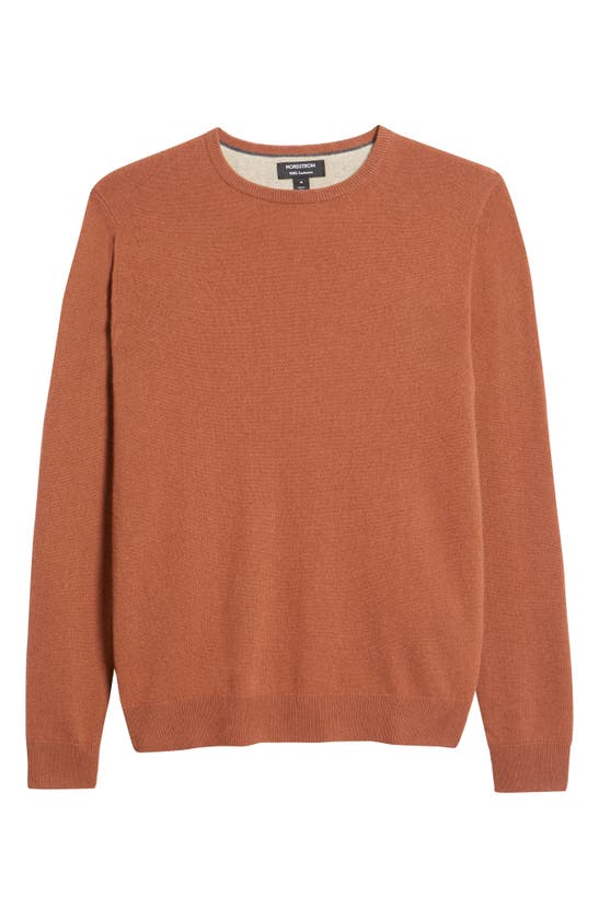 Nordstrom Cashmere Crewneck Sweater In Rust Argan Oil