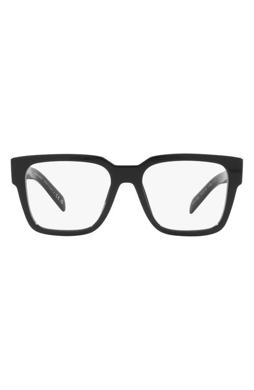 Prada 54mm Square Optical Glasses in Black at Nordstrom