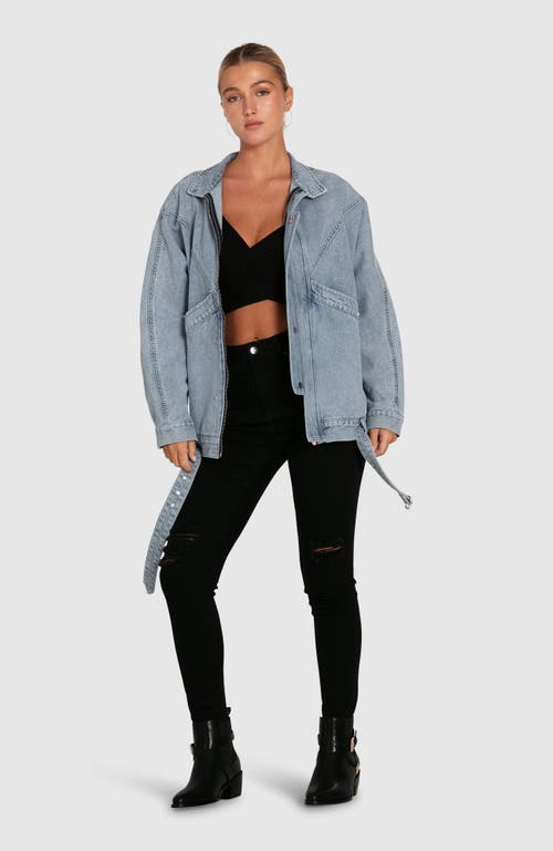 Belle & Bloom All About You Denim Jacket In Stonewash