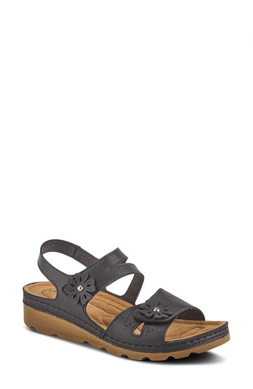 Flexus By Spring Step Poncia Slingback Wedge Sandal In Black