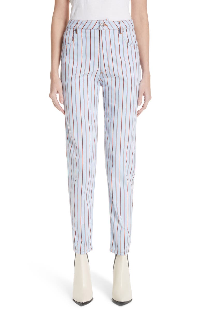 Eckhaus Latta Stripe High Waist Denim Jeans (Sky) | Nordstrom