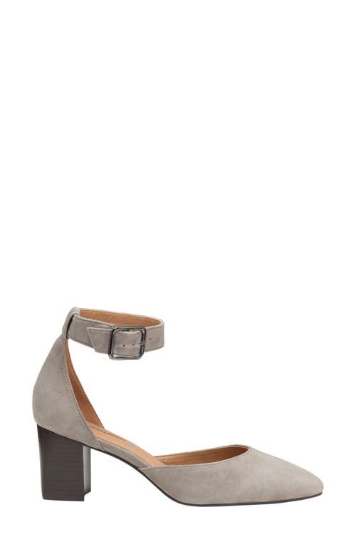 Shop Johnston & Murphy Vicki Ankle Strap Pump In Taupe Suede