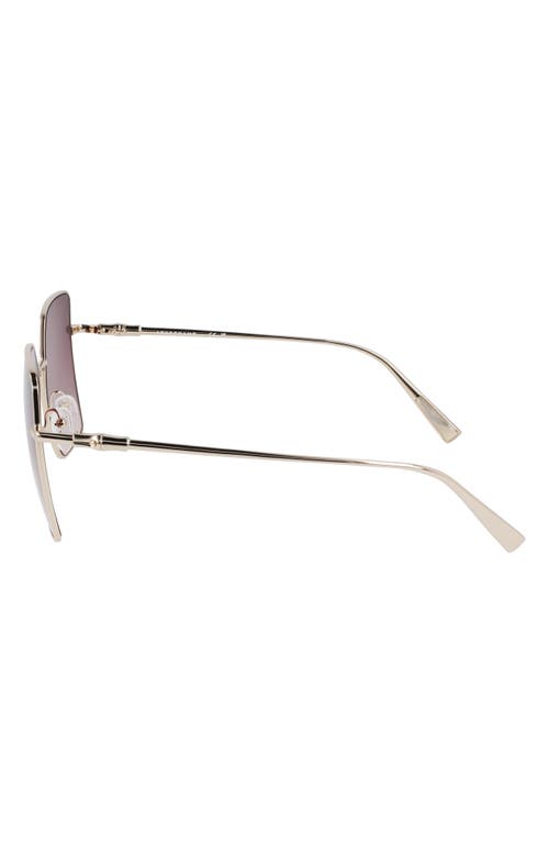 Longchamp Roseau 57mm Gradient Butterfly Sunglasses In Gold/gradient Brown