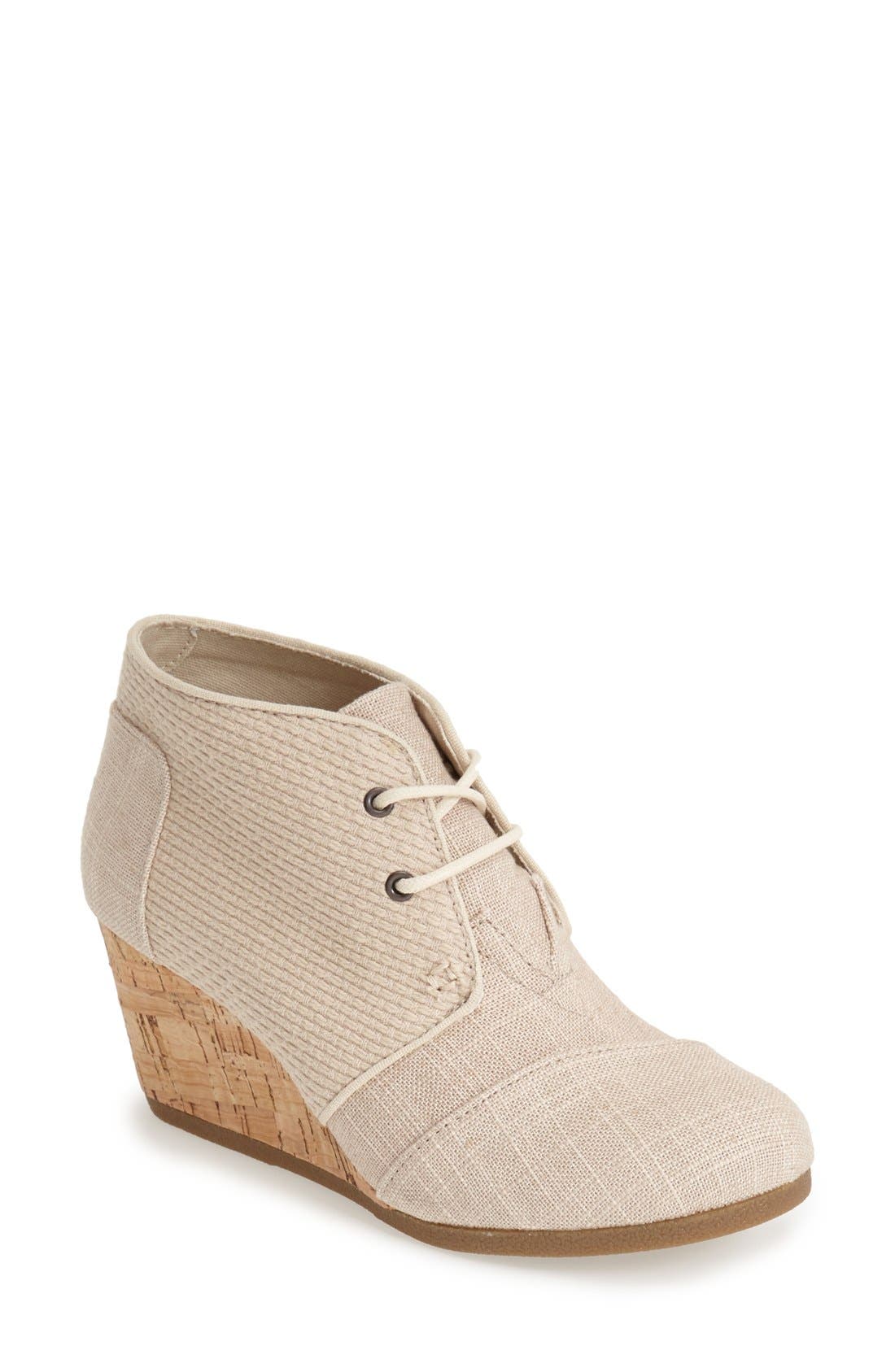 toms desert wedge bootie