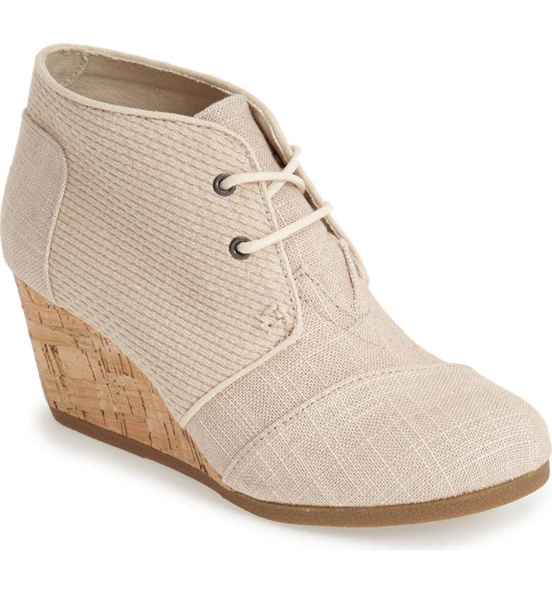 TOMS 'Desert' Burlap Wedge Bootie (Women) | Nordstrom