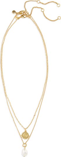 Two Madewell Gold Tone Layering Necklaces