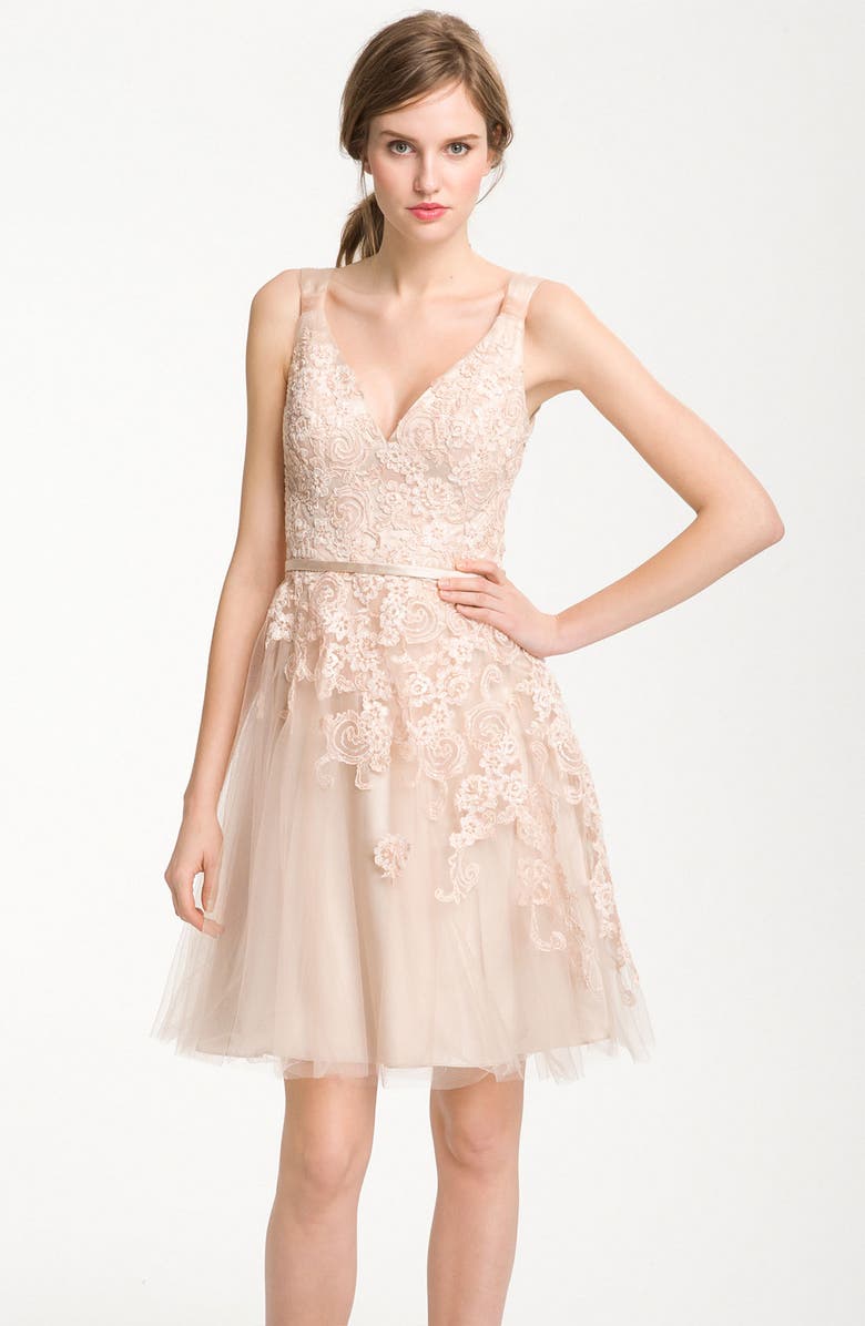 Kathy Hilton Embroidered Tulle Dress | Nordstrom