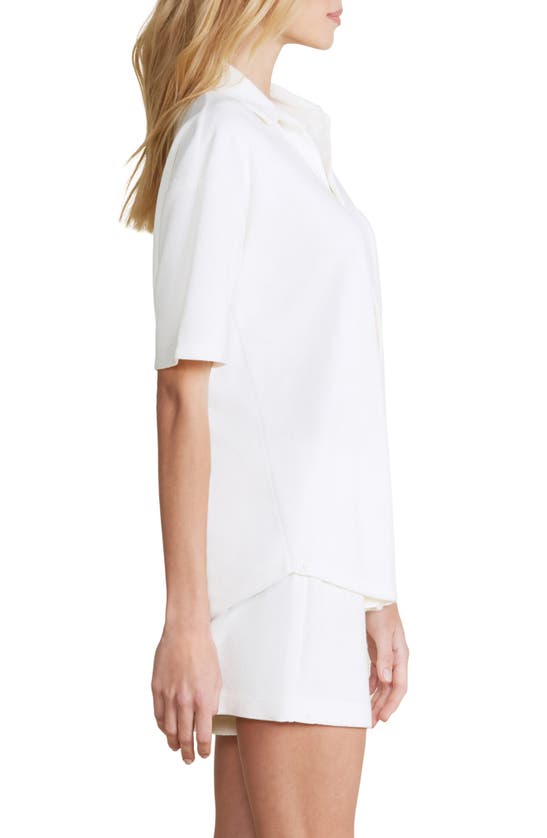 BAREFOOT DREAMS BAREFOOT DREAMS COZY TERRY® SHORT SLEEVE BUTTON-UP SHIRT