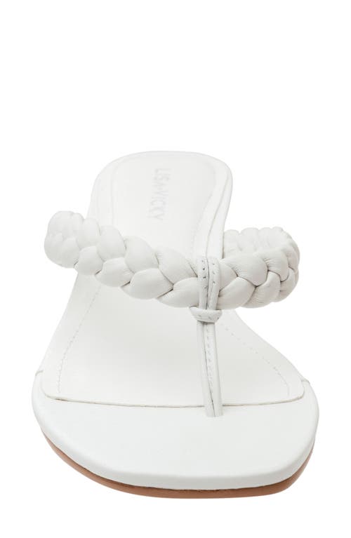 Lisa Vicky Beauty Heeled Flip Flop In White
