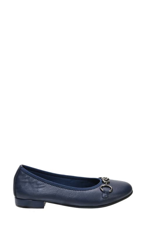 Shop David Tate Omega Flat In Navy Lamb