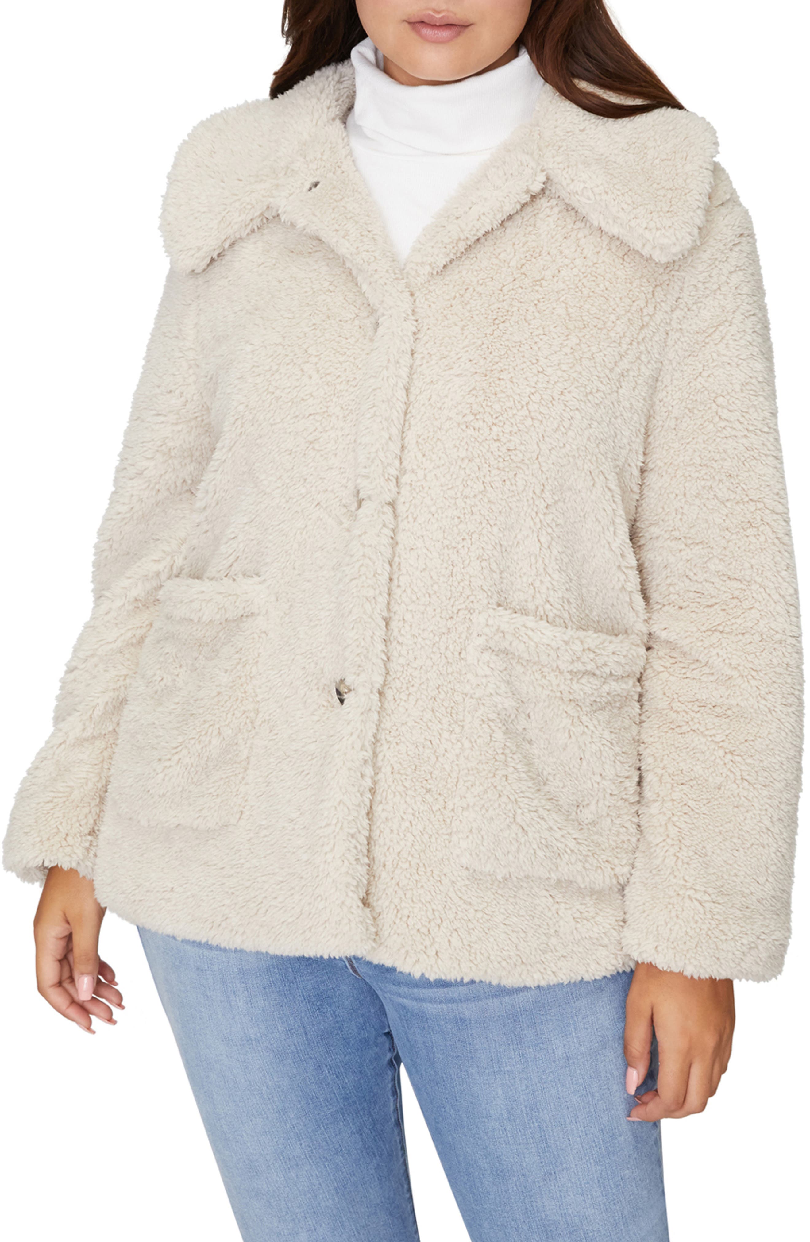 sanctuary faux fur teddy jacket