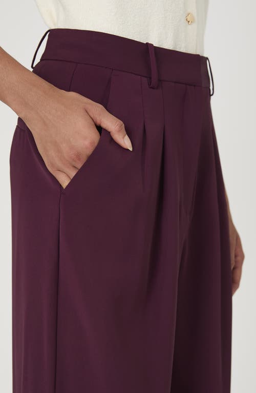 Shop French Connection Harrie Wide Leg Suiting Pants In Burgundy Red