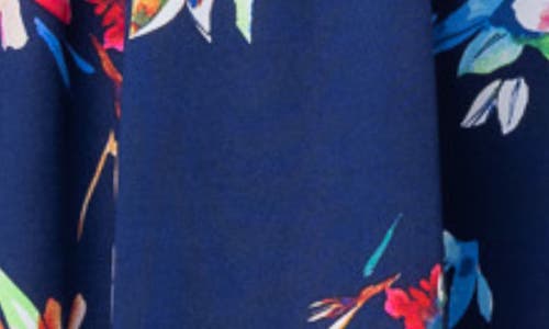 Kiyonna Gia Floral Midi Dress In Belize Blooms