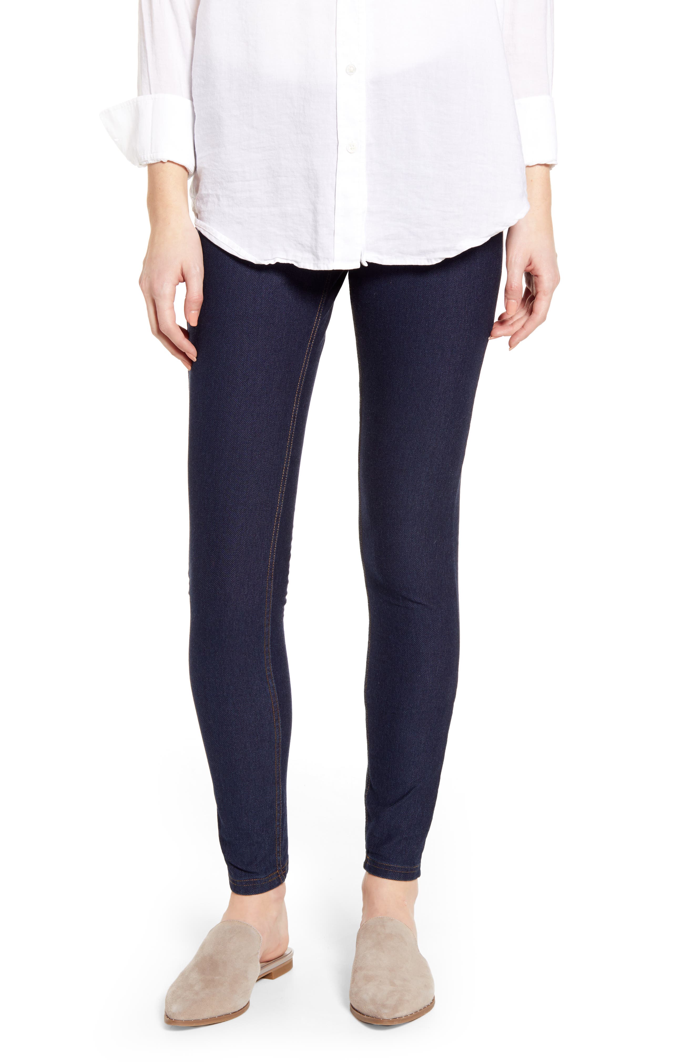 Plus Size Hue Essential Denim Leggings, Size - Blue