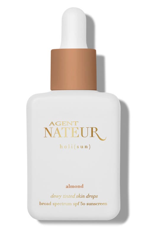 Agent Nateur holi(sun) Dewy Tinted Skin Drops SPF 50 in Almond 