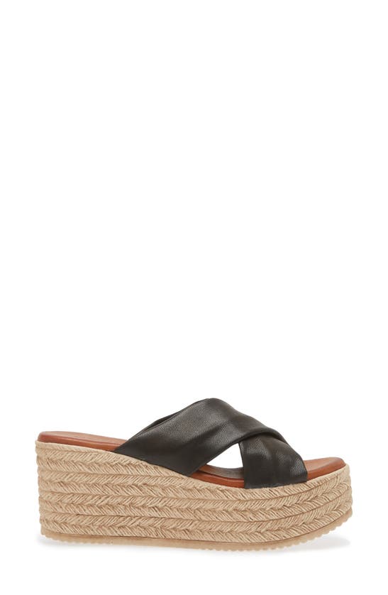 Shop Cordani Bella Espadrille Wedge Sandal In Black Leather