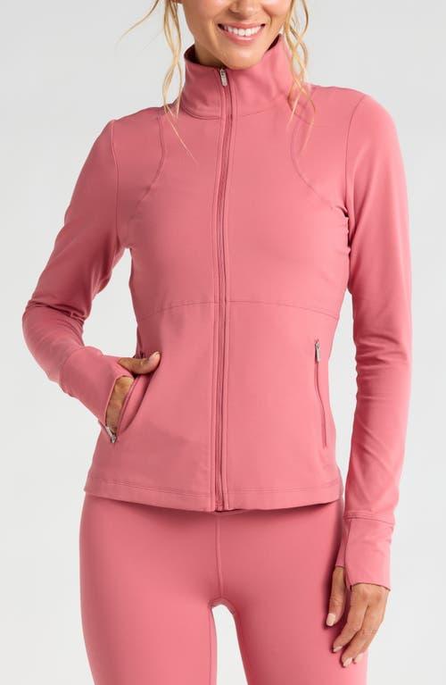 Shop Zella Studio Luxe Performance Jacket In Pink Mauve