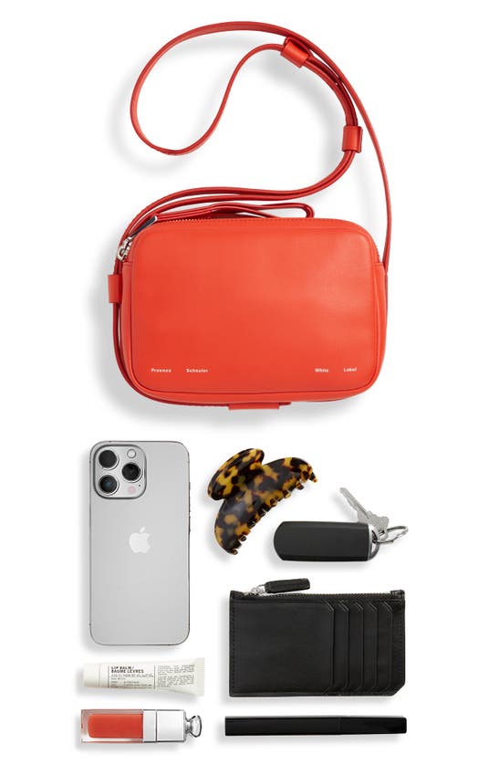 Shop Proenza Schouler White Label Watts Leather Crossbody Camera Bag In Flame
