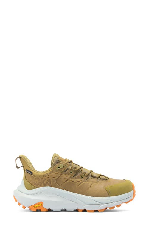Hoka Gender Inclusive Kaha 2 Low Gtx Waterproof Hiking Shoe In Green Moss/mercury