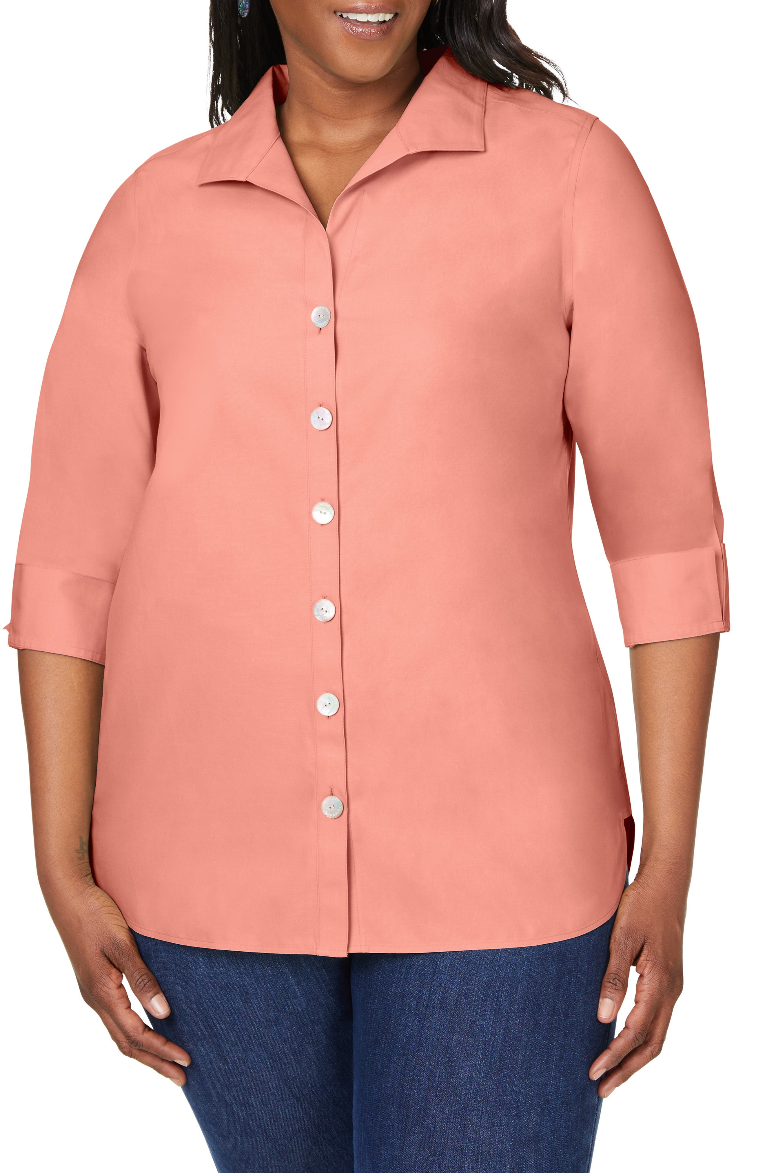 Women's Orange Button Up Tops | Nordstrom