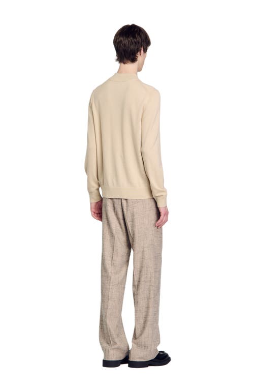 Shop Sandro Funnel Neck Sweater In Cream